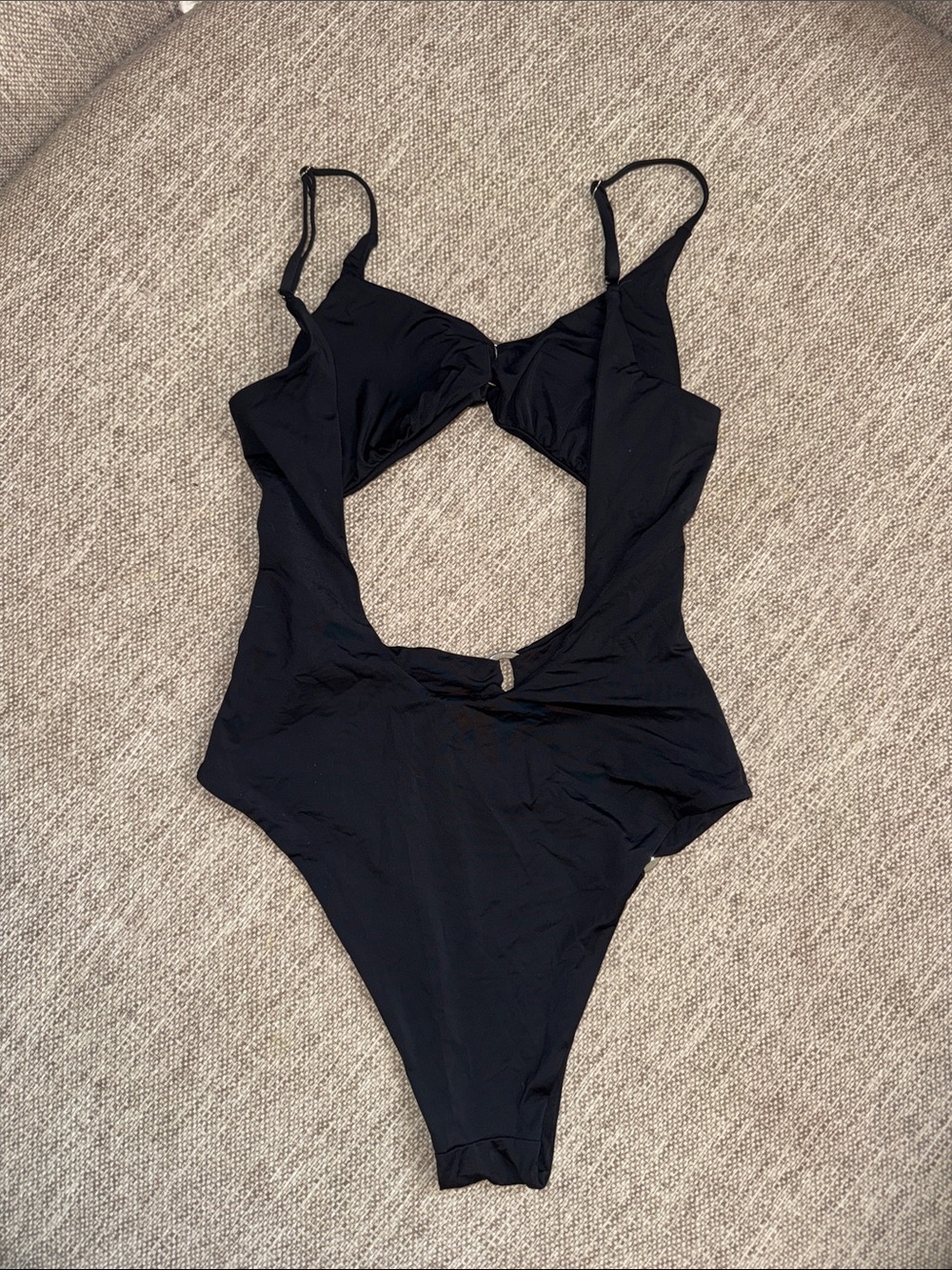 YMI Black Cutout One-Piece Swimsuit - Picture 2 of 3